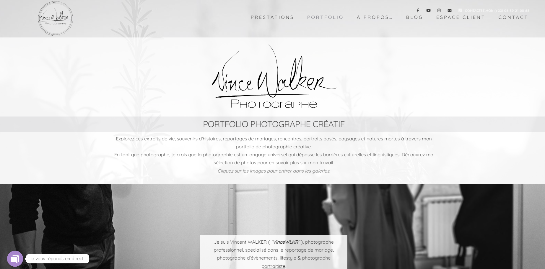 Capture du ePortfolio de VinceWalker